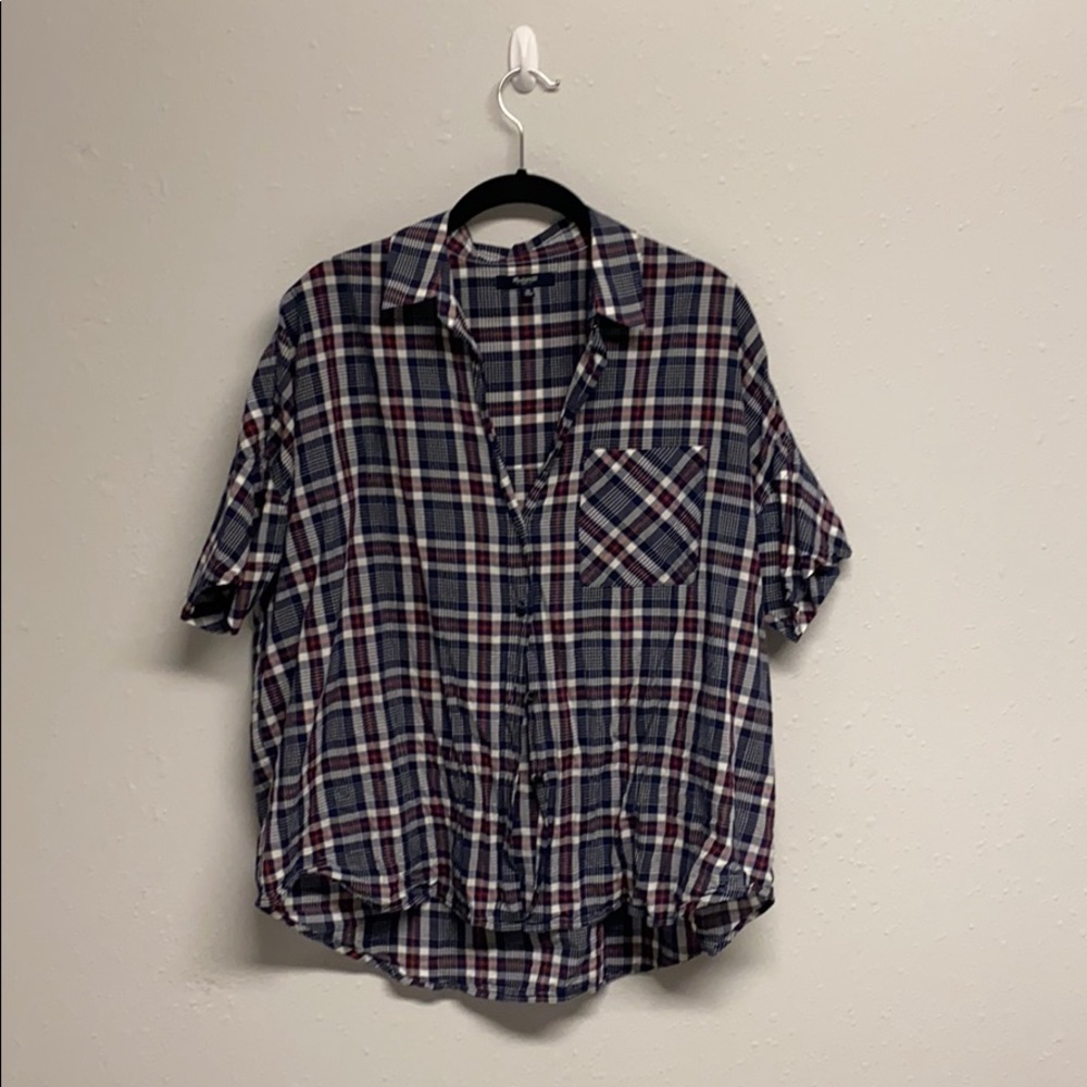 Madewell plaid short sleeve shirt